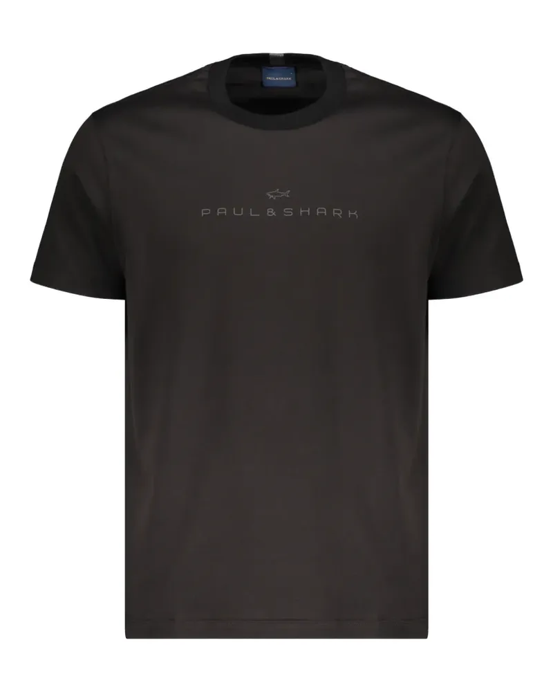 Paul & Shark logo-print short-sleeved T-shirt - Schwarz Schwarz