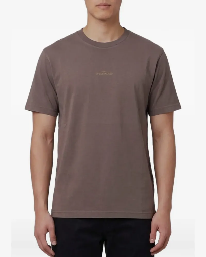 Stone Island T-Shirt mit Desert-Print - Braun Braun