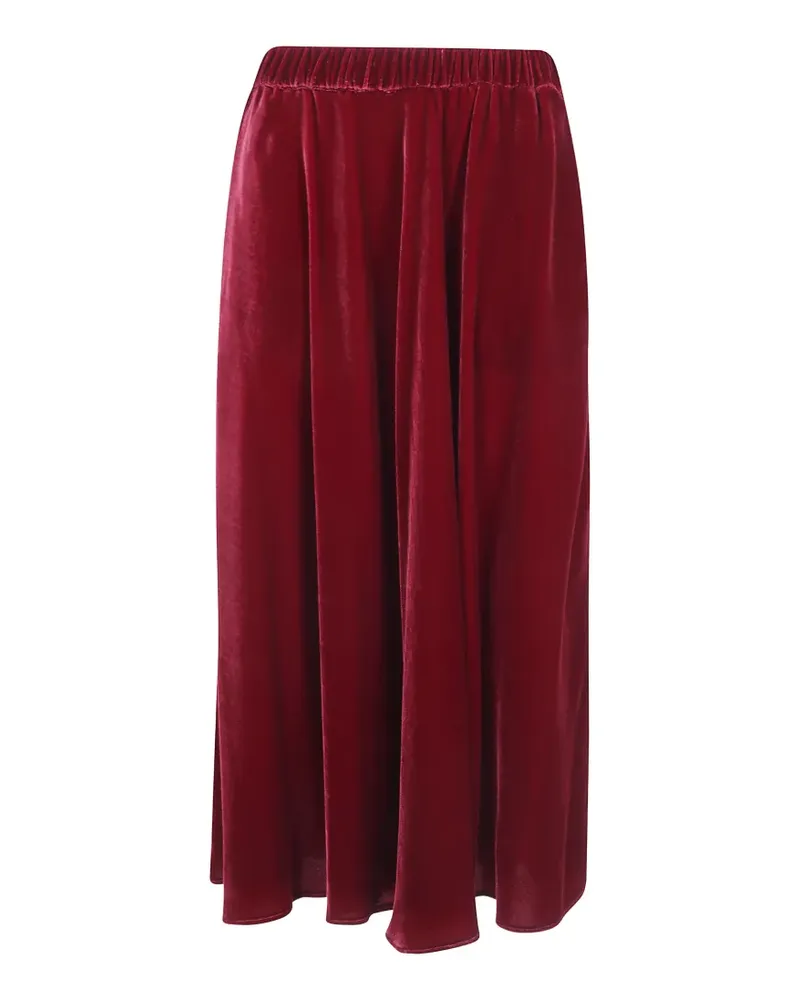 ASPESI velvet-effect pleated maxi skirt - Rot Rot