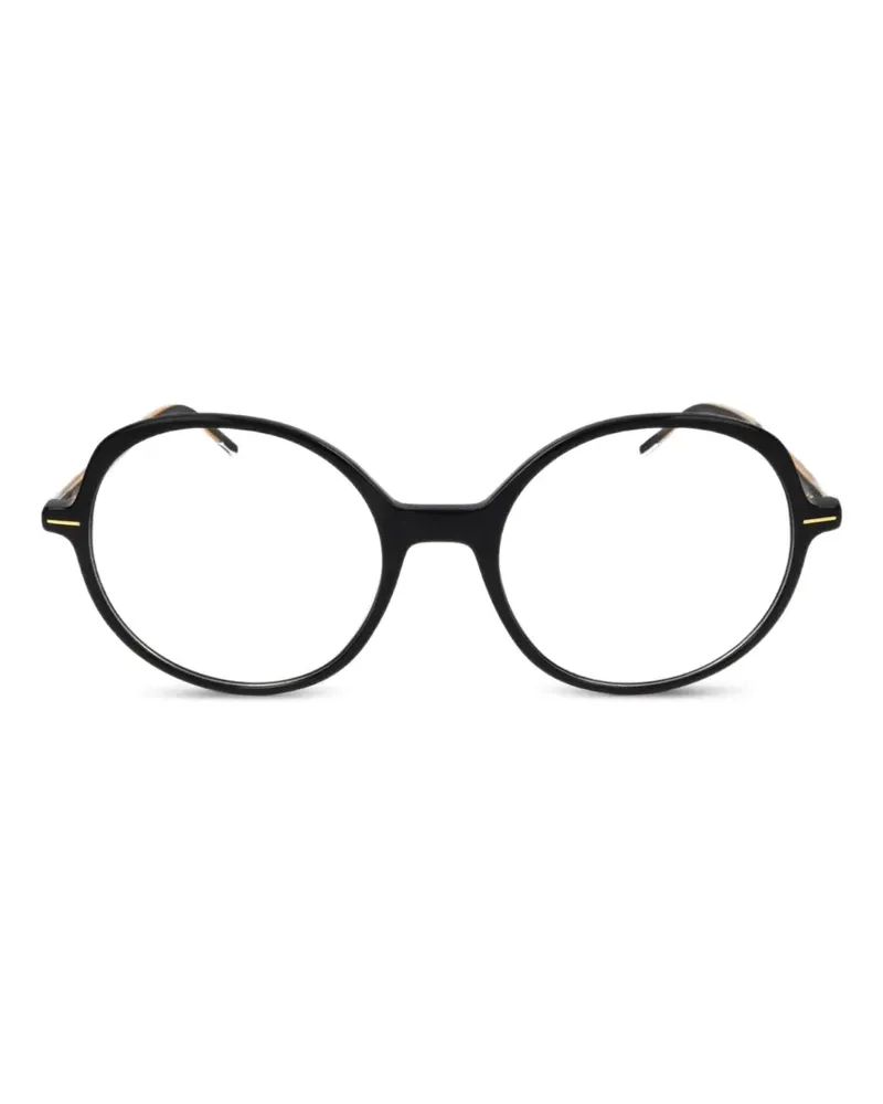 HUGO BOSS Brille mit rundem Gestell - Schwarz Schwarz