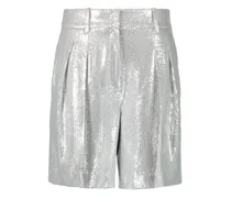 sequinned tailored shorts - Silber