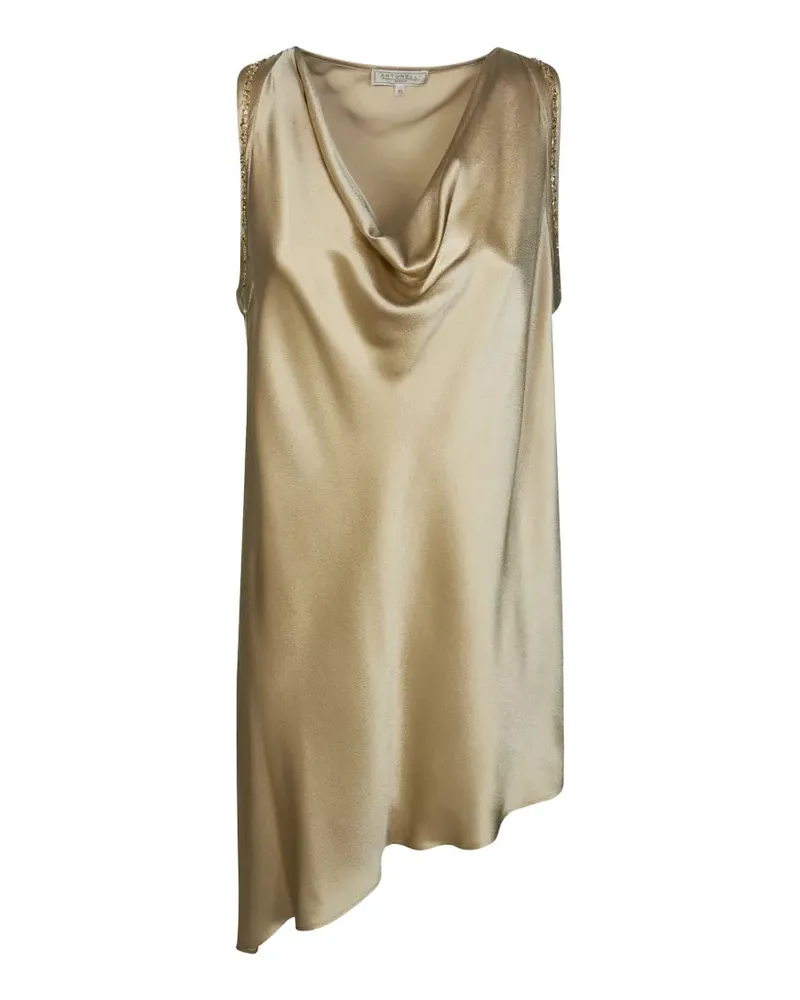 Antonelli Firenze sequin-embellished asymmetric top - Gold Gold
