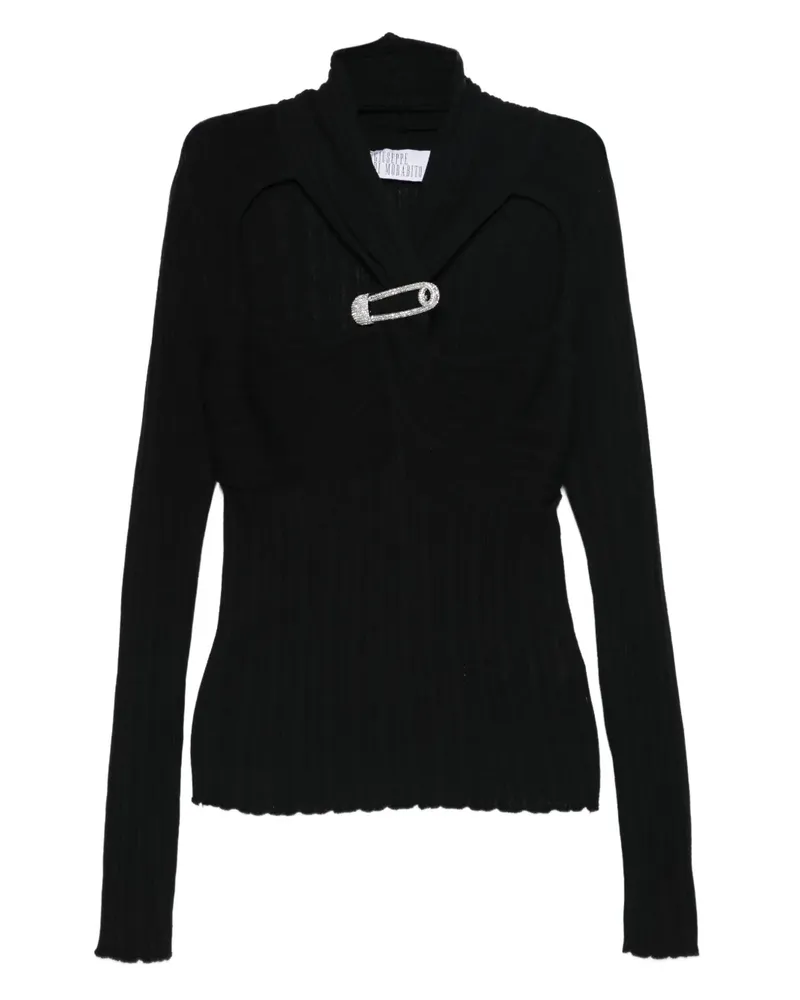 Giuseppe di Morabito Pullover mit Sicherheitsnadel - Schwarz Schwarz