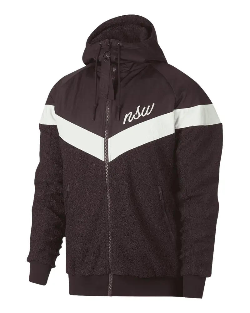Nike NSW Sherpa "Burgundy/White" Jacke - Braun Braun
