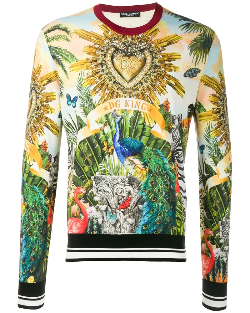 Dolce & Gabbana DG King' Pullover - Gelb Gelb
