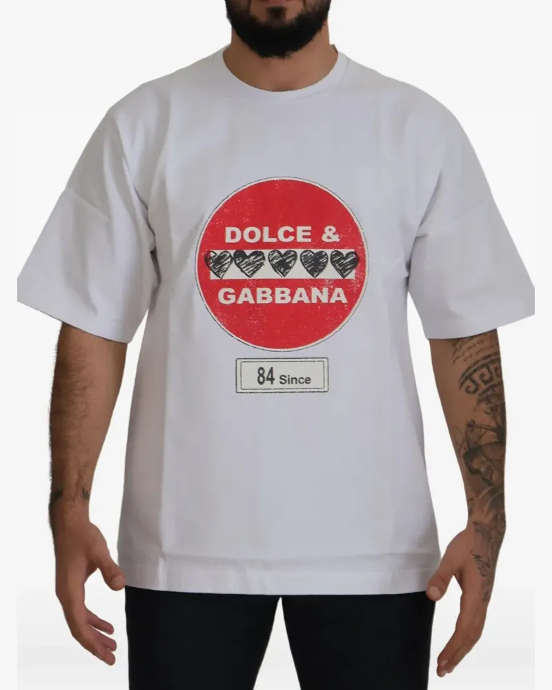 Dolce & Gabbana T-Shirt mit Logo - Weiß Weiß