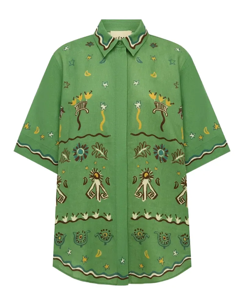 ALEMAIS graphic-print short-sleeve shirt - Grün Grün