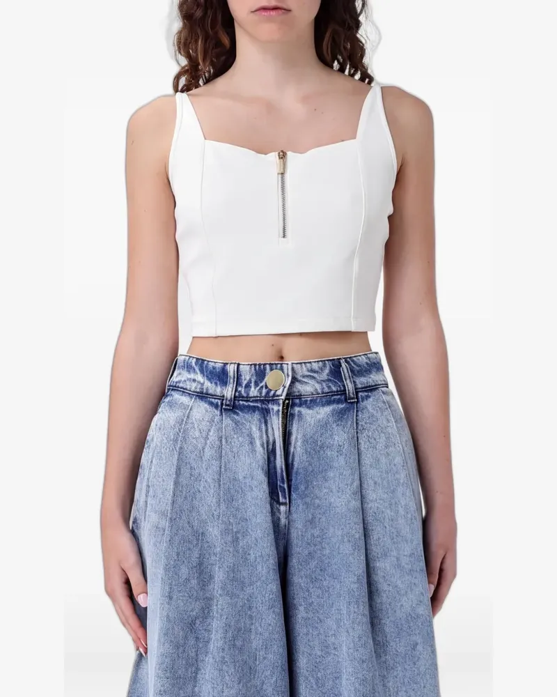 Emporio Armani zip-fastening cropped top - Weiß Weiß