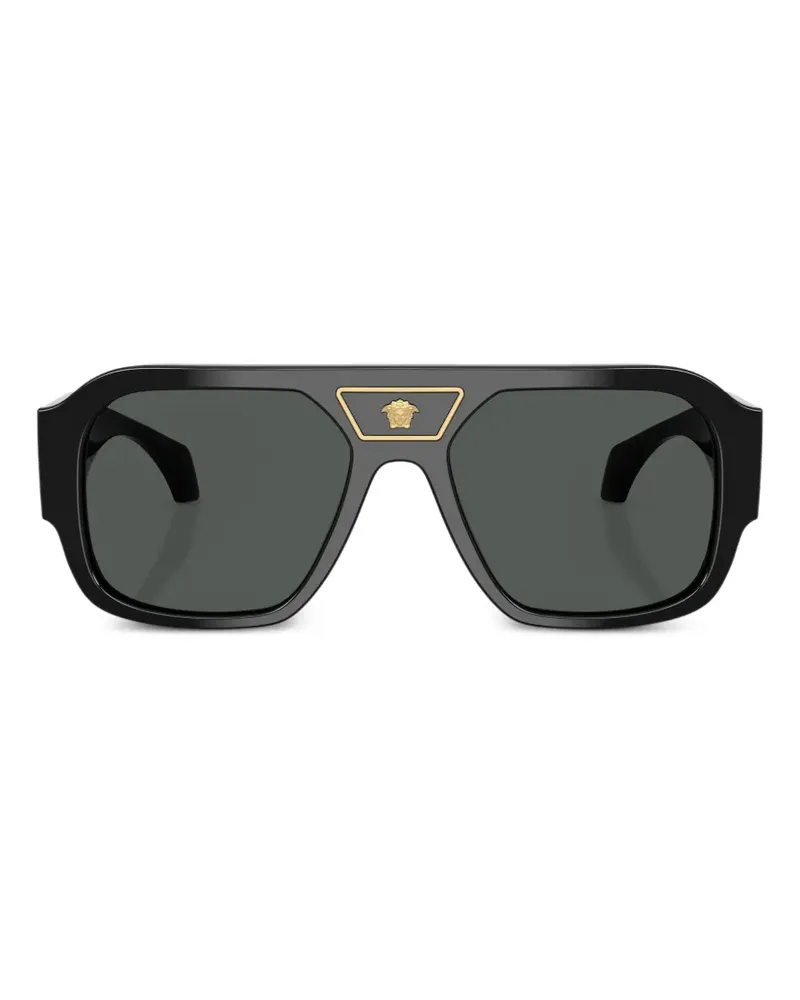 Versace Medusa geometric-frame sunglasses - Schwarz Schwarz