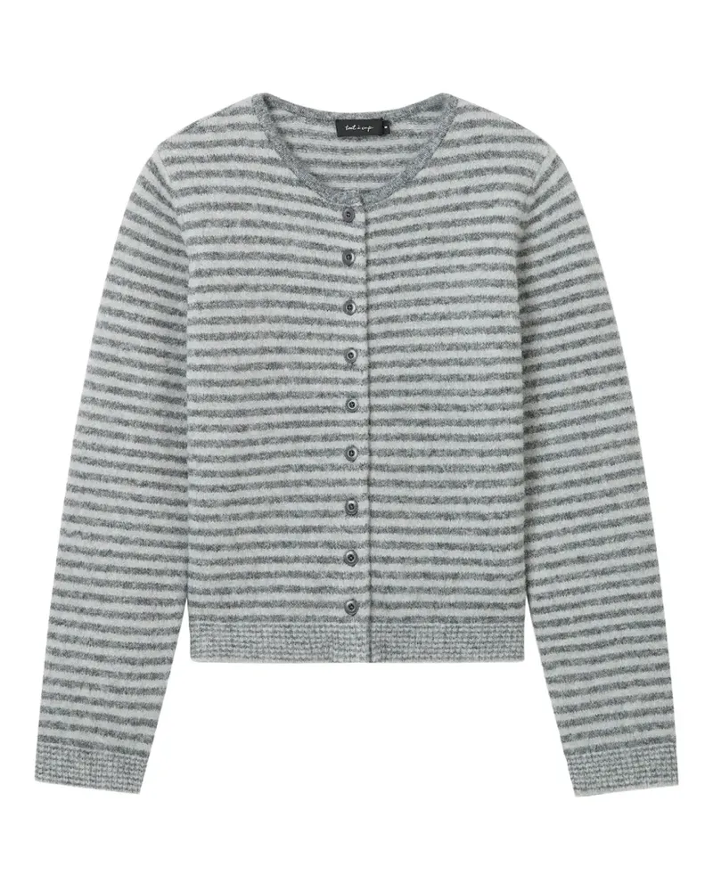 Tout a Coup striped button cardigan - Grau Grau