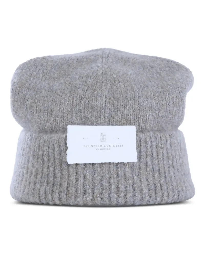 Brunello Cucinelli ribbed-knit beanie hat - Grau Grau