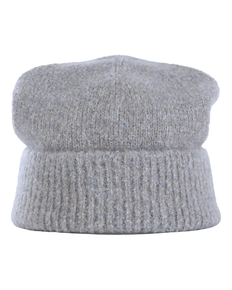 Brunello Cucinelli Gerippte Beanie - Grau Grau