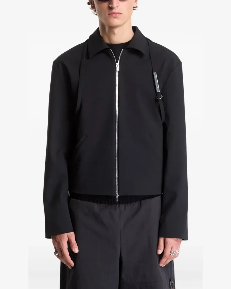 Heliot Emil Adsum Jacke mit Riemen - Schwarz Schwarz