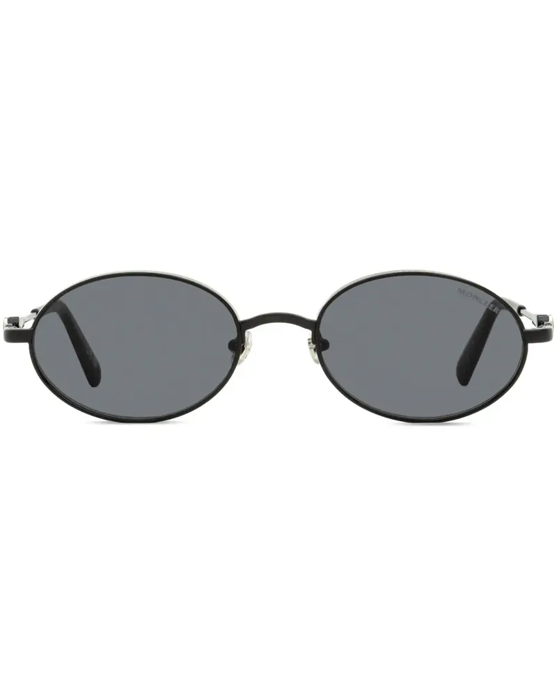 Moncler Tatou Sonnenbrille mit ovalem Gestell - Schwarz Schwarz