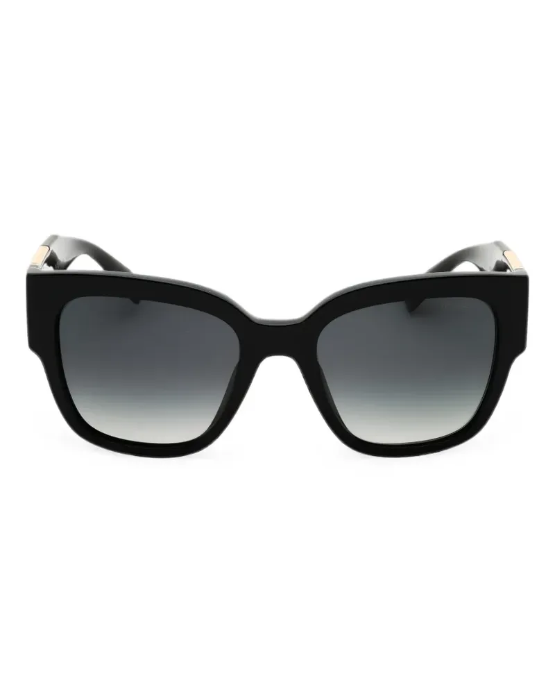 Versace Eckige Sonnenbrille mit Medusa-Schild - Schwarz Schwarz