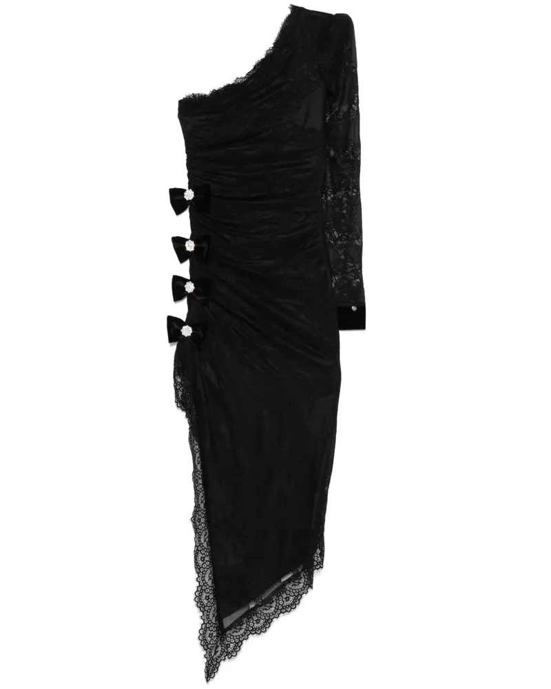 NISSA Midikleid mit Kristallen - Schwarz Schwarz