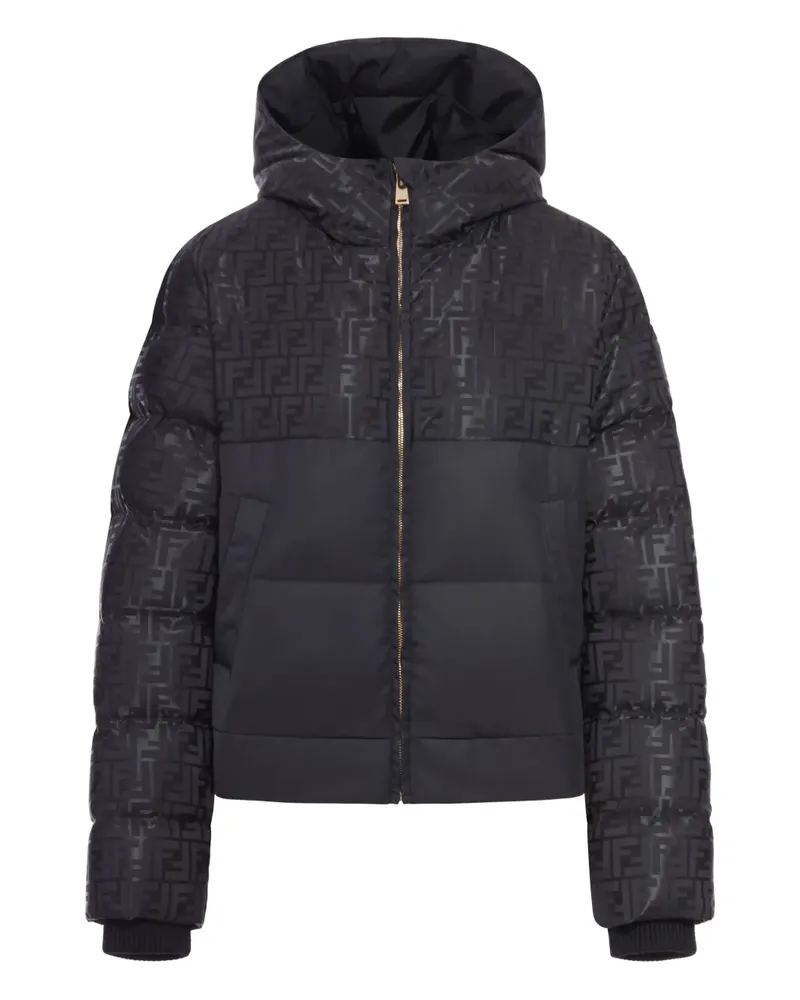 Fendi Kapuzenjacke mit FF - Schwarz Schwarz