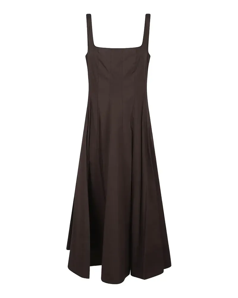 STAUD square-neck sleeveless midi dress - Braun Braun