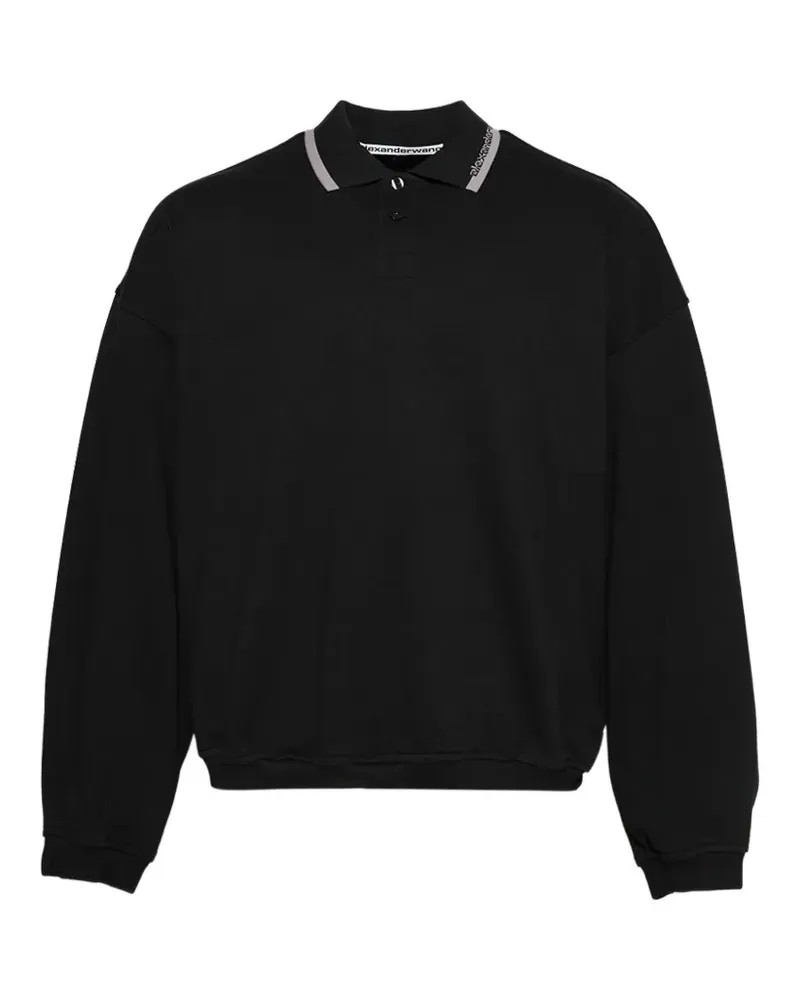 Alexander Wang long-sleeve polo shirt - Schwarz Schwarz