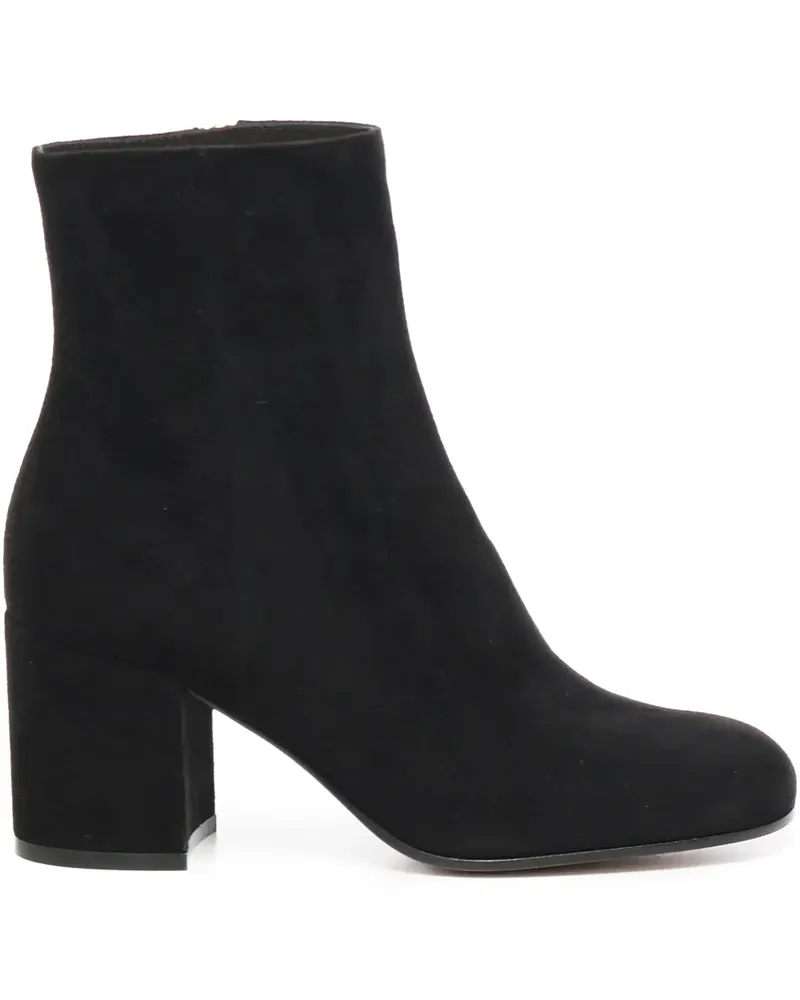 Gianvito Rossi Stiefeletten mit Blockabsatz 70mm - Schwarz Schwarz