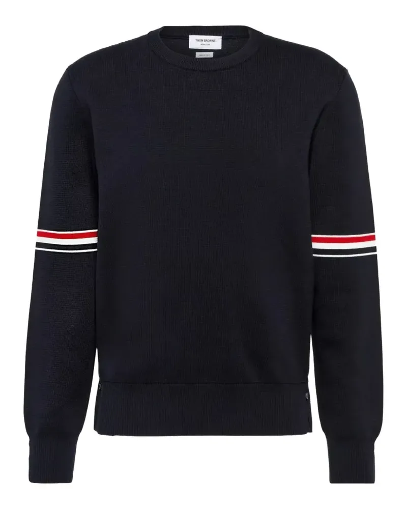 Thom Browne Pullover mit RWB-Streifen - Blau Blau