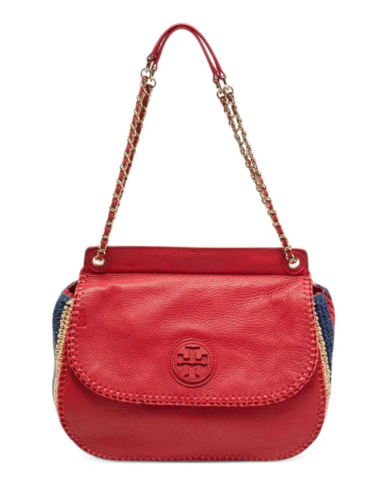 Tory Burch Marion Schultertasche mit Ziernähten - Rot Rot