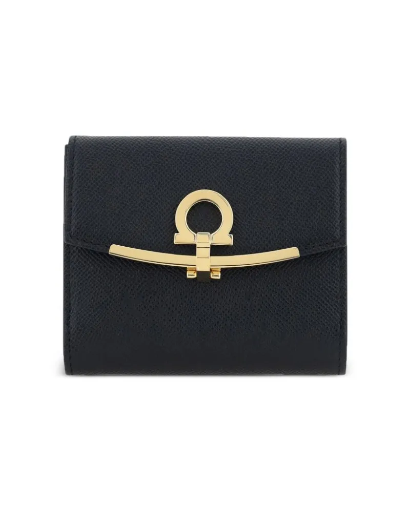 Ferragamo Portemonnaie mit Druckknopfverschluss - Schwarz Schwarz