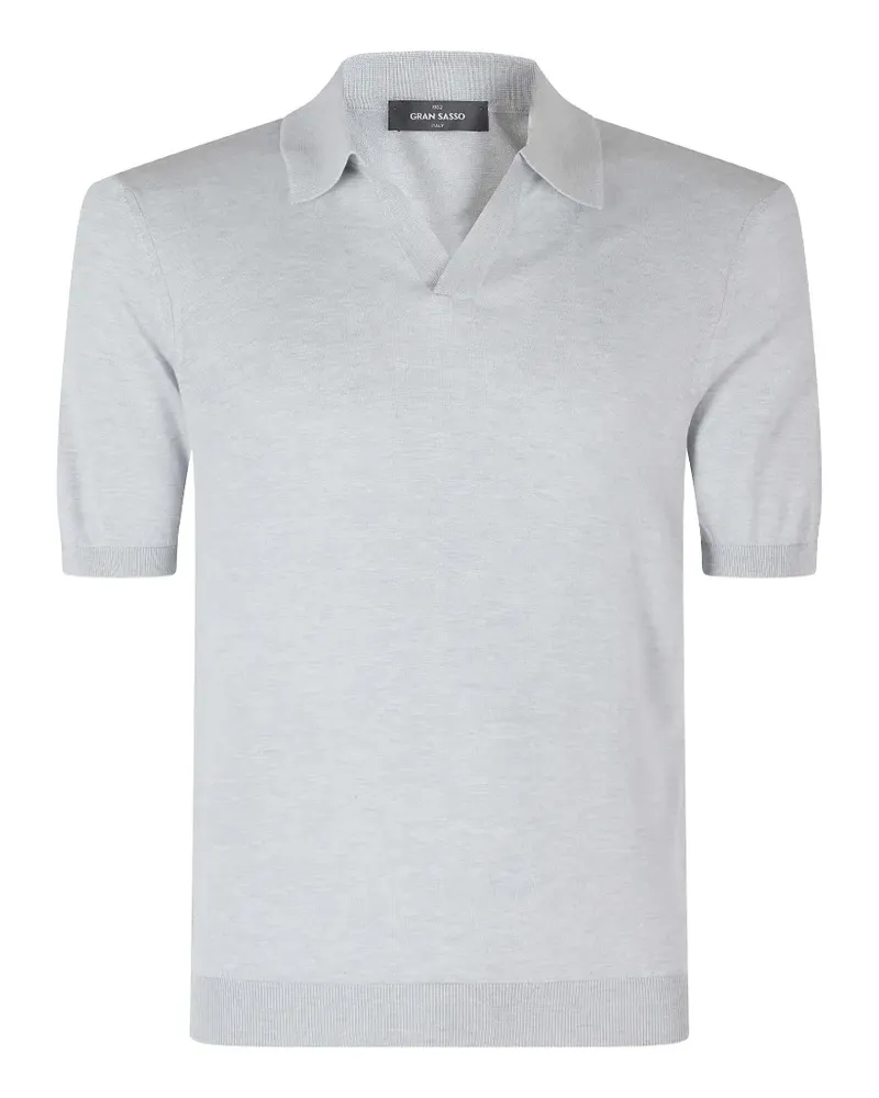 Gran Sasso short-sleeved knitted polo shirt - Grau Grau
