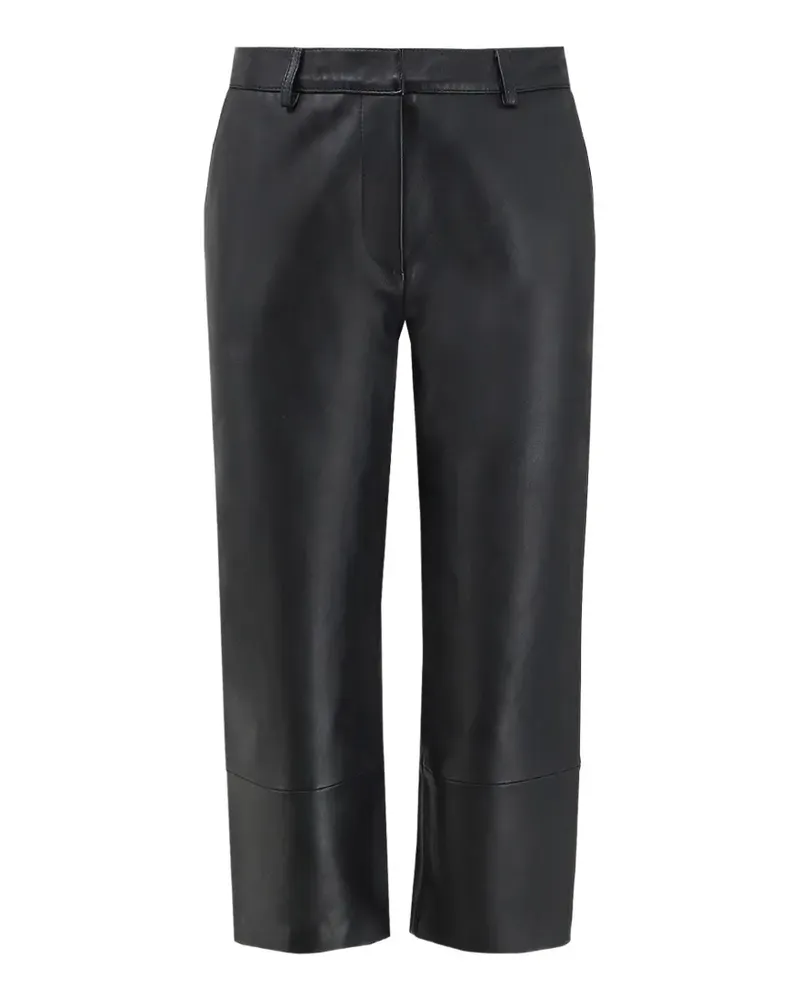 FRANKIE Shop Lior leather capri pants - black - Schwarz Schwarz