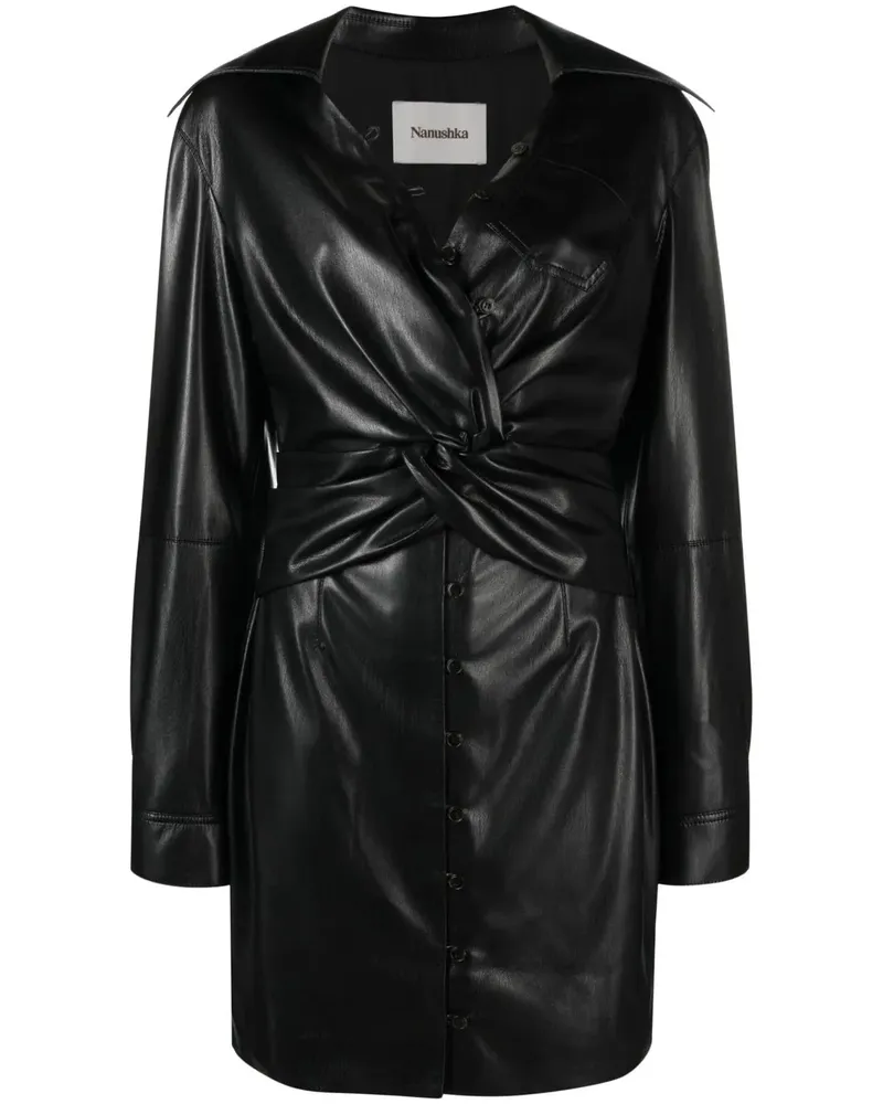 Nanushka Marto Minikleid - Schwarz Schwarz