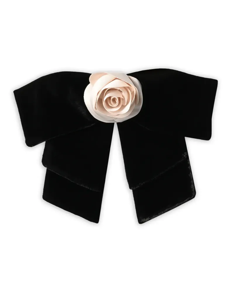 ANOUKI Haarschmuck mit Blumenapplikation - Schwarz Schwarz