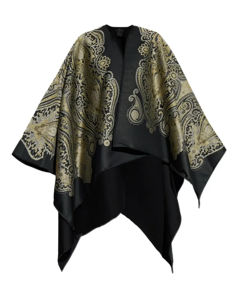 Etro paisley-pattern wool jacket - Schwarz Schwarz