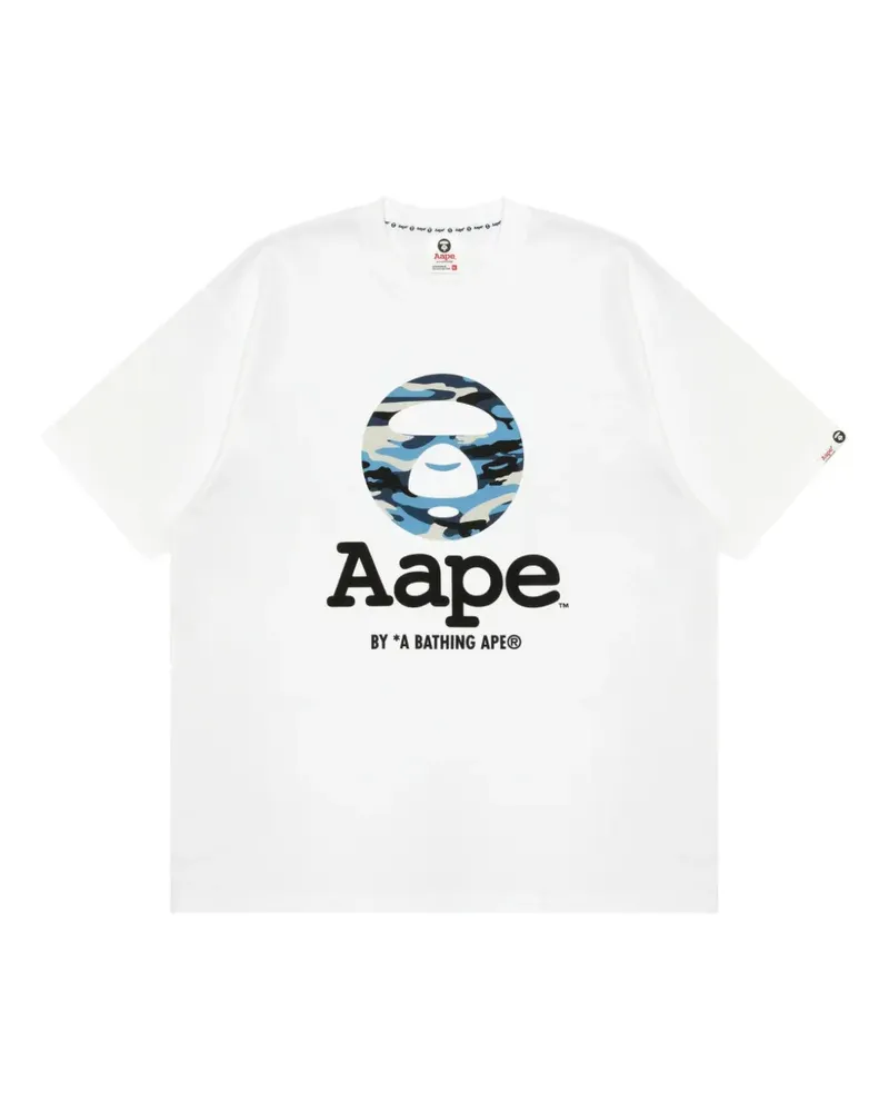 BAPE AAPEUNVS Moonface T-Shirt mit Logo-Print - Weiß Weiß