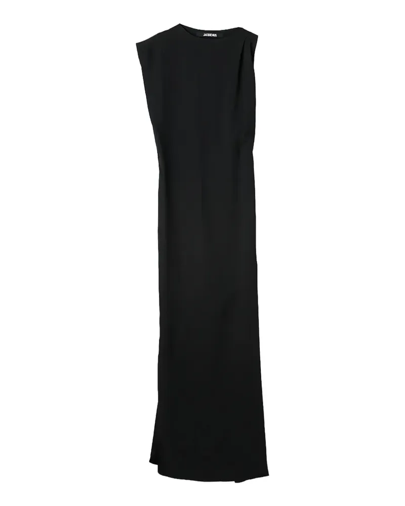 Jacquemus The Drap Longue Kleid - Schwarz Schwarz