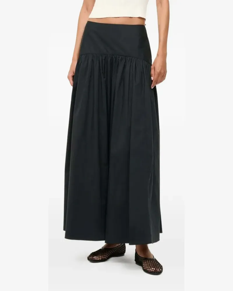 STAUD Procida gathered maxi skirt - Schwarz Schwarz