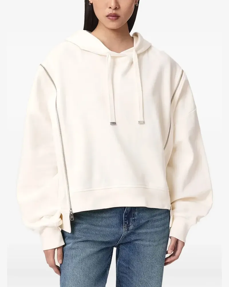 AllSaints Kapuzenjacke mit Logo-Prägung - Weiß Weiß