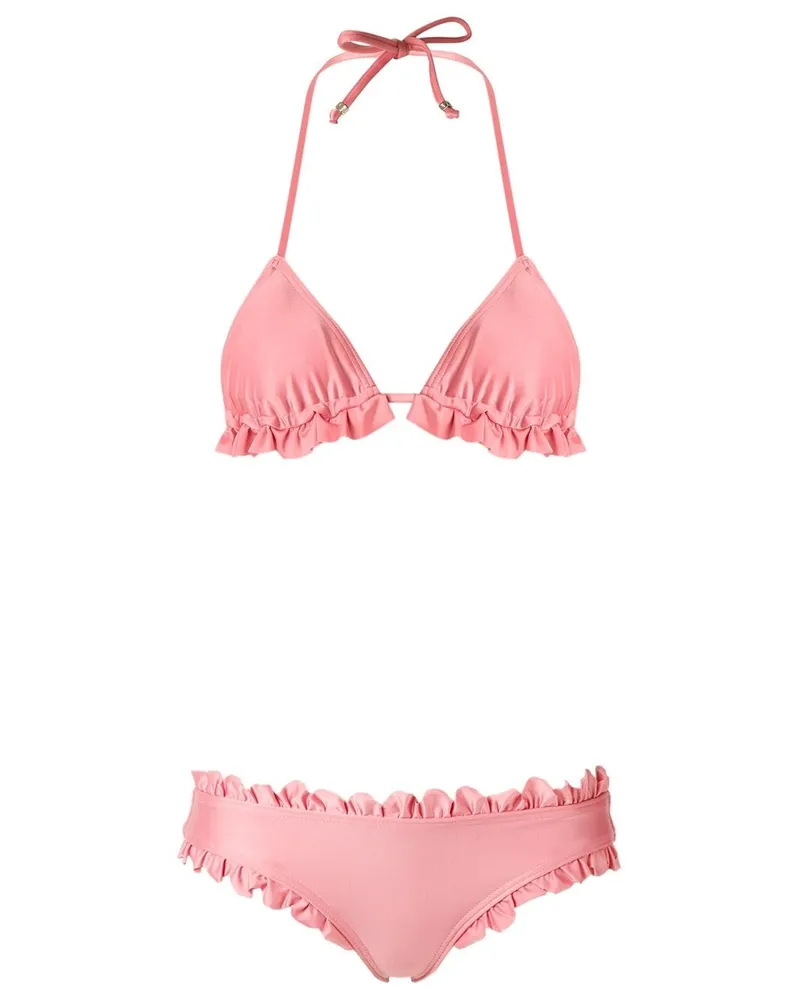 Amir Slama Bikini mit Rüschen - Rosa Rosa
