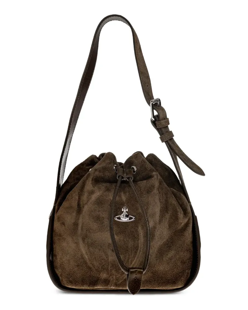 Vivienne Westwood Stacey Tote Bag mit Kordelzug - Braun Braun