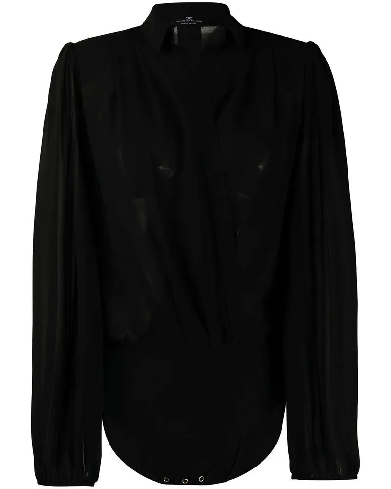 Elisabetta Franchi Gewickelter Body - Schwarz Schwarz