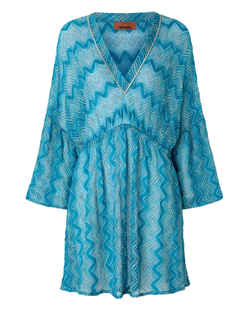 Missoni Kleid mit Zickzackmuster - Blau Blau
