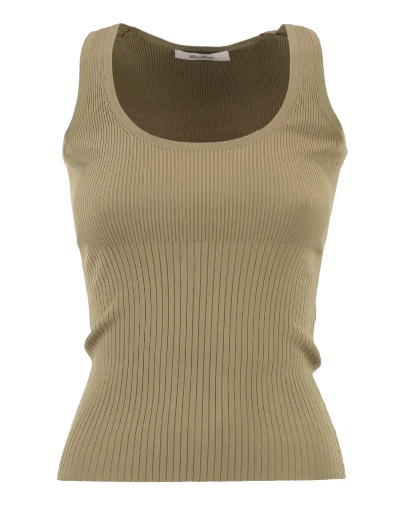 Max Mara Geripptes Trägershirt - Nude Nude