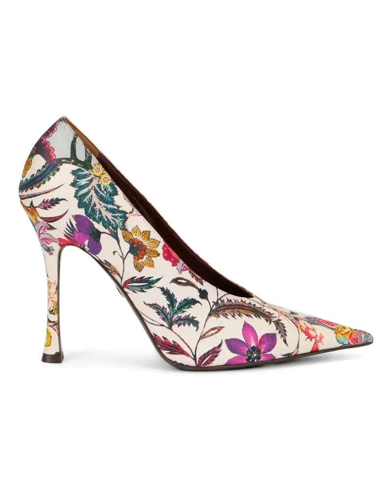 Roberto Cavalli Florentine floral-print pumps - Nude Nude