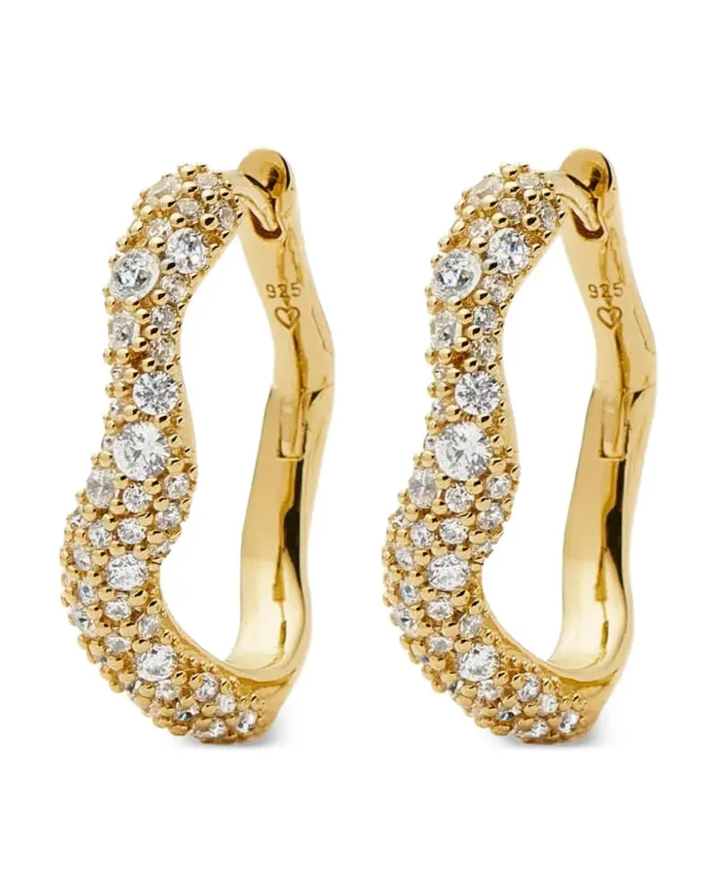 Missoma Molten pavé hoop earrings - Gold Gold