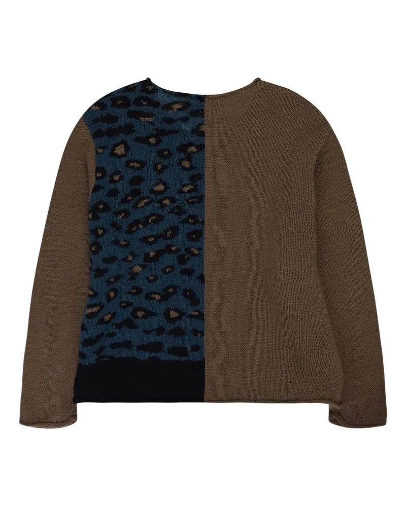 Undercover Pullover mit Leoparden-Jacquardmuster - Braun Braun