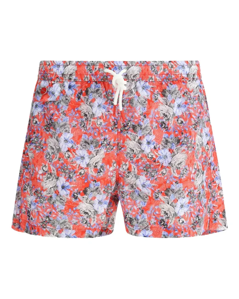 Kiton Badeshorts mit Paisley-Print - Orange Orange