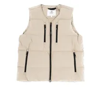 Gefütterte Weste mit Reißverschluss - Nude
