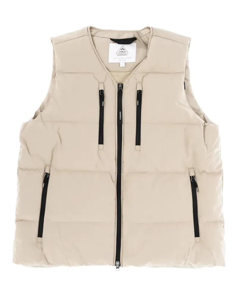 Pyrenex Gefütterte Weste mit Reißverschluss - Nude Nude