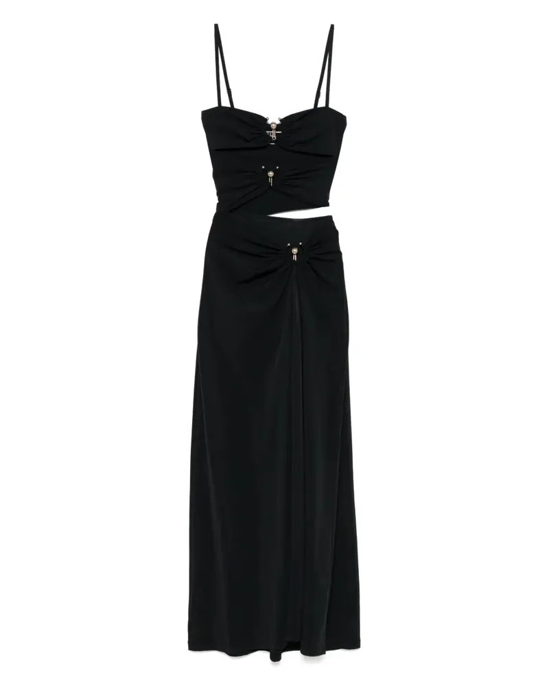 Christopher Esber Gerafftes Orbit Kleid - Schwarz Schwarz