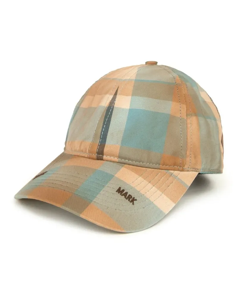 BAPE Karierte Baseballkappe mit Logo-Stickerei - Nude Nude