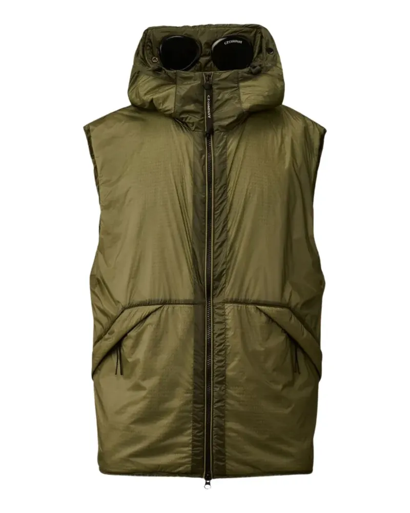 C.P. Company goggle-detail hooded gilet - Grün Grün